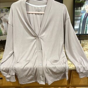 Light Beige Button-Up lounge cardigan